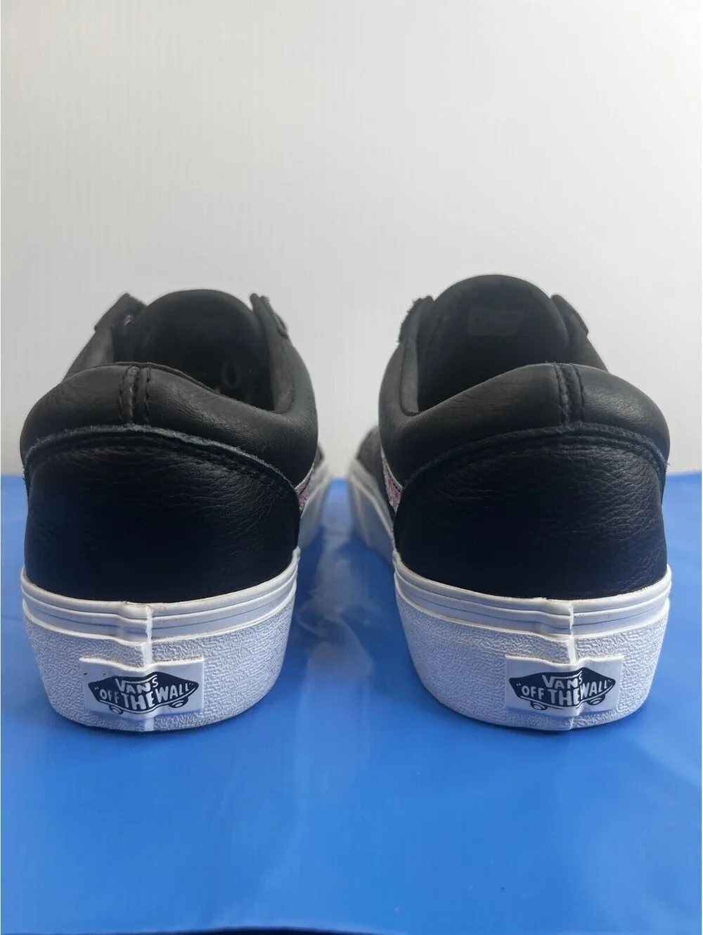 Vans Old Skool Black Iridescent Holographic Stripe Shoes Men 8 Women 9.5